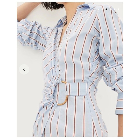 Veronica Beard Afton Striped Midi Dress - Picture 2 of 8